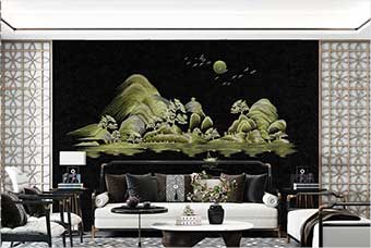 阿坝森佰汇航空纤维墙咔（湖光山色）